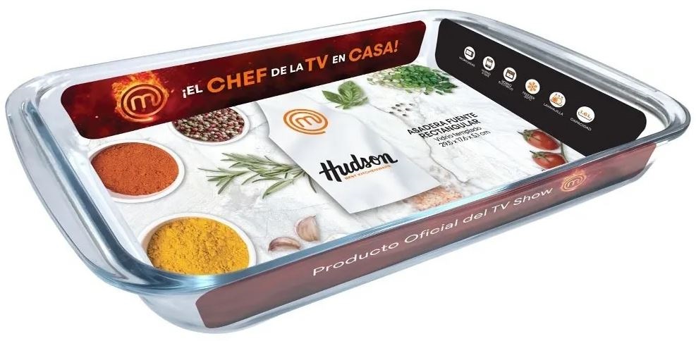 Asadera Rectangular vidrio Hudson 30cm - 7829