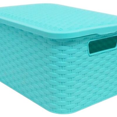 Canasto Rattan Nº2 Aqua - 7293