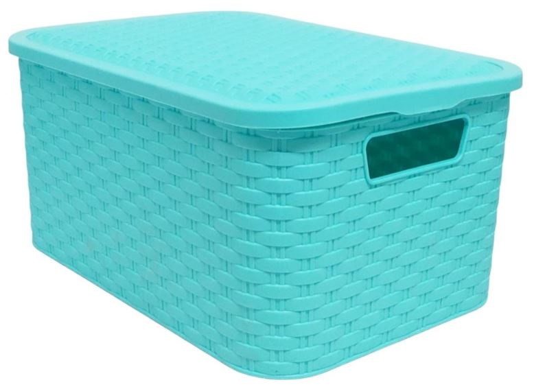 Canasto Rattan Nº2 Aqua - 7293