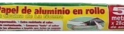 Rollo de aluminio 30cm.x 5mts-0455