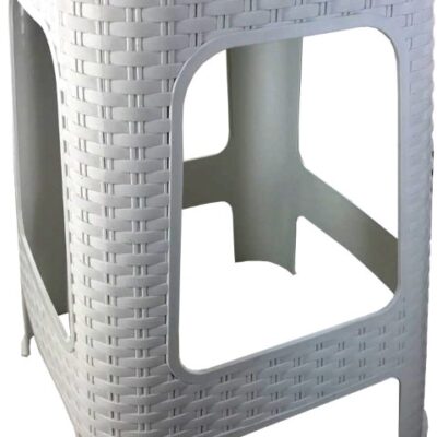 Banqueta con relieve blanca-3686