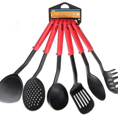 Set x6 utensilios nylon mango color-6003