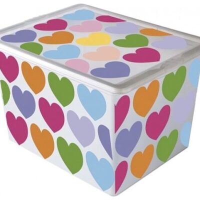 Caja plástica decorada 28 lts-8493