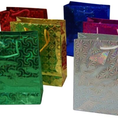 Bolsa brillante con fuelle 27x23cm-8522-2