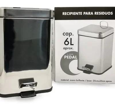 Residuo pedal acero cuadrado 6 lts-3891
