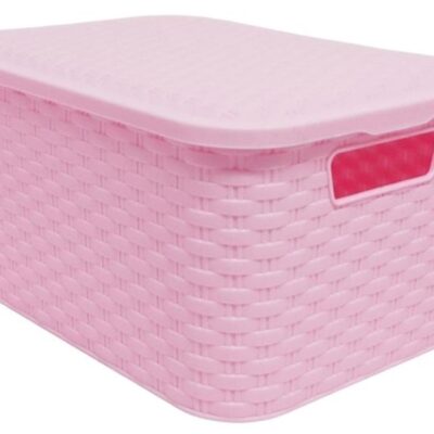 Canasto rattan nº4 rosa-3295