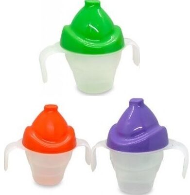 Vaso con sorbito tetina con asas-7205