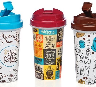 Vaso plastico cafe decorado-7901