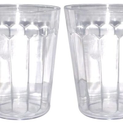 Vaso acrilico facetado pack x4-8283