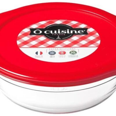 Fuente redonda tapa plastica 2lt. Ocuisine-9370