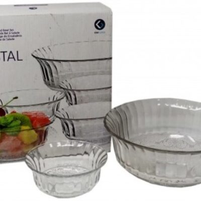 Set bowl + 6 compoteras crystal-9871
