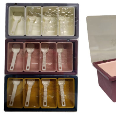 Especiero salsero x4 con cuchara-6249