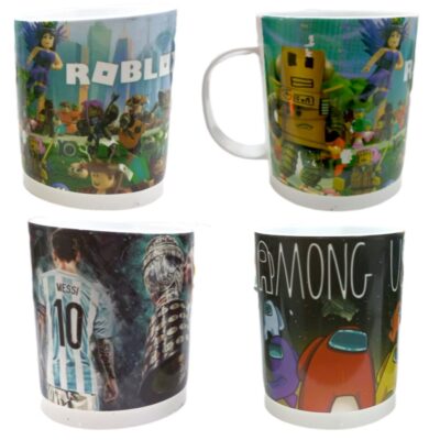 Taza estampada recta infantil 400cc-0171