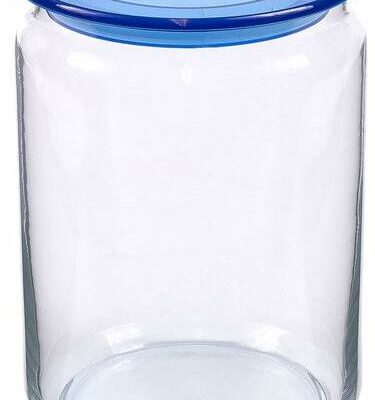 Frasco vidrio tapa acrilica azul 1 lt-0286-1