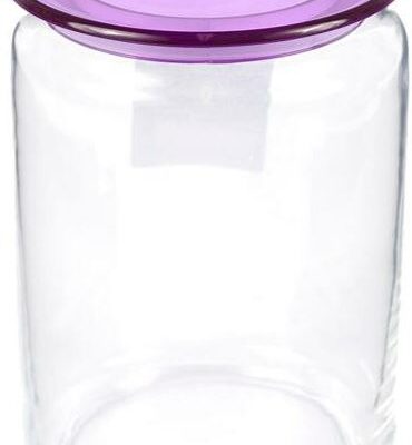 Frasco vidrio tapa acrilica violeta 1 lt-0286