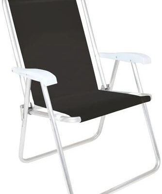 Silla aluminio Conforto negra-0580