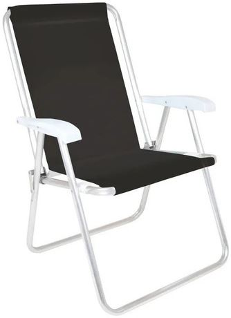Silla aluminio Conforto negra-0580